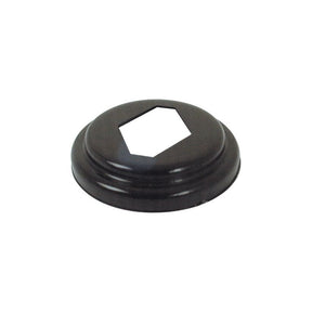A black metal Top Cap with a pentagonal opening in the center, compatible with Vicon PS03 models, available as Sparex Part No. S.59706 (90070589).