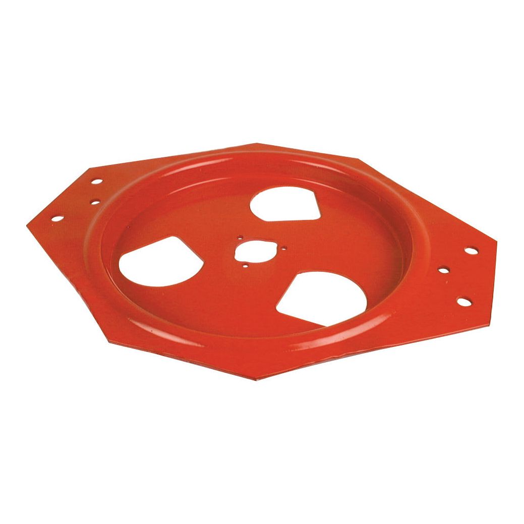 The Sparex Top Disc (Part No. S.59710) is a red metal ring featuring a flat, octagonal base with four cut-out sections, designed for industrial or mechanical use and compatible with Vicon PS02 systems.