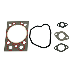 The Sparex Top Gasket Set - 1 Cyl. (Part No. S.68780) includes a range of engine gaskets, such as a rectangular gasket with circular cutouts, an irregularly shaped black gasket, and three smaller gaskets of various shapes. It is compatible with John Deere 2200 models and bore diameters Ø 100 - 102.