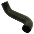 A Sparex Top Hose (Sparex Part No. S.40020) featuring a black, curved design with a textured rubber surface and open ends, commonly used in automotive or plumbing applications. The hose has an inner diameter of 35.5mm at the smaller end and 37.5mm at the larger end, making it ideal for Massey Ferguson machinery and often secured with a reliable hose clip.