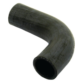 The Sparex Top Hose (Part No. S.40019), with an inner diameter of 35mm at both ends, features a curved black rubber design with a 90-degree bend and is showcased against a white background—ideal for Massey Ferguson machinery.