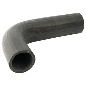A black rubber Top Hose by Sparex (Sparex Part No. S.65009), with an inner diameter of 37mm on both ends, bent at a 90-degree angle against a plain white background and secured with a hose clip.