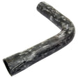 A black, flexible rubber hose with a 90-degree bend, featuring an inner diameter of 37mm on both ends, perfect for Ford / New Holland applications. (Sparex Part No.S.67045)