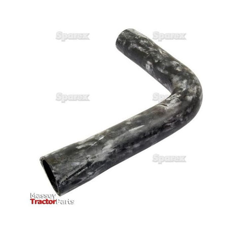 Image of a black, curved rubber hose with a textured surface. The hose, identified as "Top Hose," has an inner diameter of 37mm at both ends and is compatible with Ford / New Holland tractors. It is displayed on a white background with watermark text reading "Sparex" and "Massey Tractor Parts" at the bottom left corner. The Sparex Part No. for this product is S.67045.