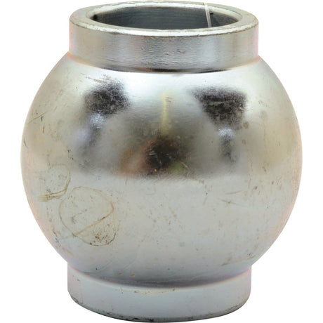 A metallic, spherical-shaped pipe fitting called the "Top Link Ball (Cat. 2/2) - S.33008" by Sparex, featuring hollow ends for attachment. It displays some wear and surface marks, making it suitable for various plumbing applications.