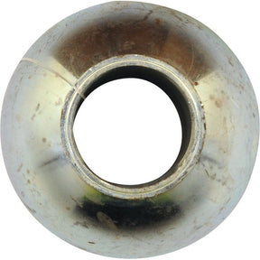 The Top Link Ball (Cat. 3/2) - S.33009 by Sparex, when viewed from above, displays its slightly worn and reflective surface. This meticulously manufactured product meets all specifications for quality and design.