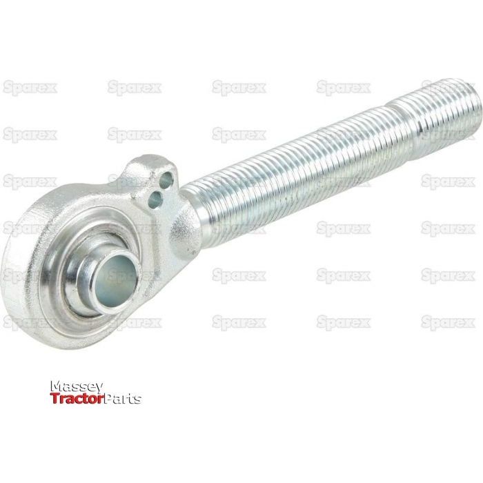 Introducing the Sparex Top Link Ball End (Part No. S.148210), featuring a metallic threaded M27x3 metric rod with an integrated rod end bearing, offering precise overall length and detailed thread length specifications.