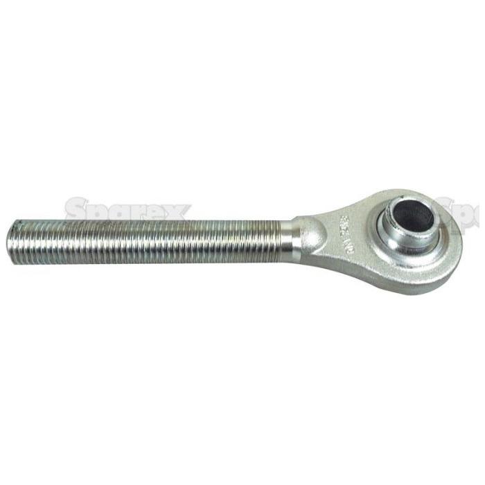 A Top Link Ball End from Sparex, featuring a 1 1/8'' UNC threaded rod and an eyelet for mechanical linkage applications, designed to ensure precise fitment - Sparex Part No. S.343.