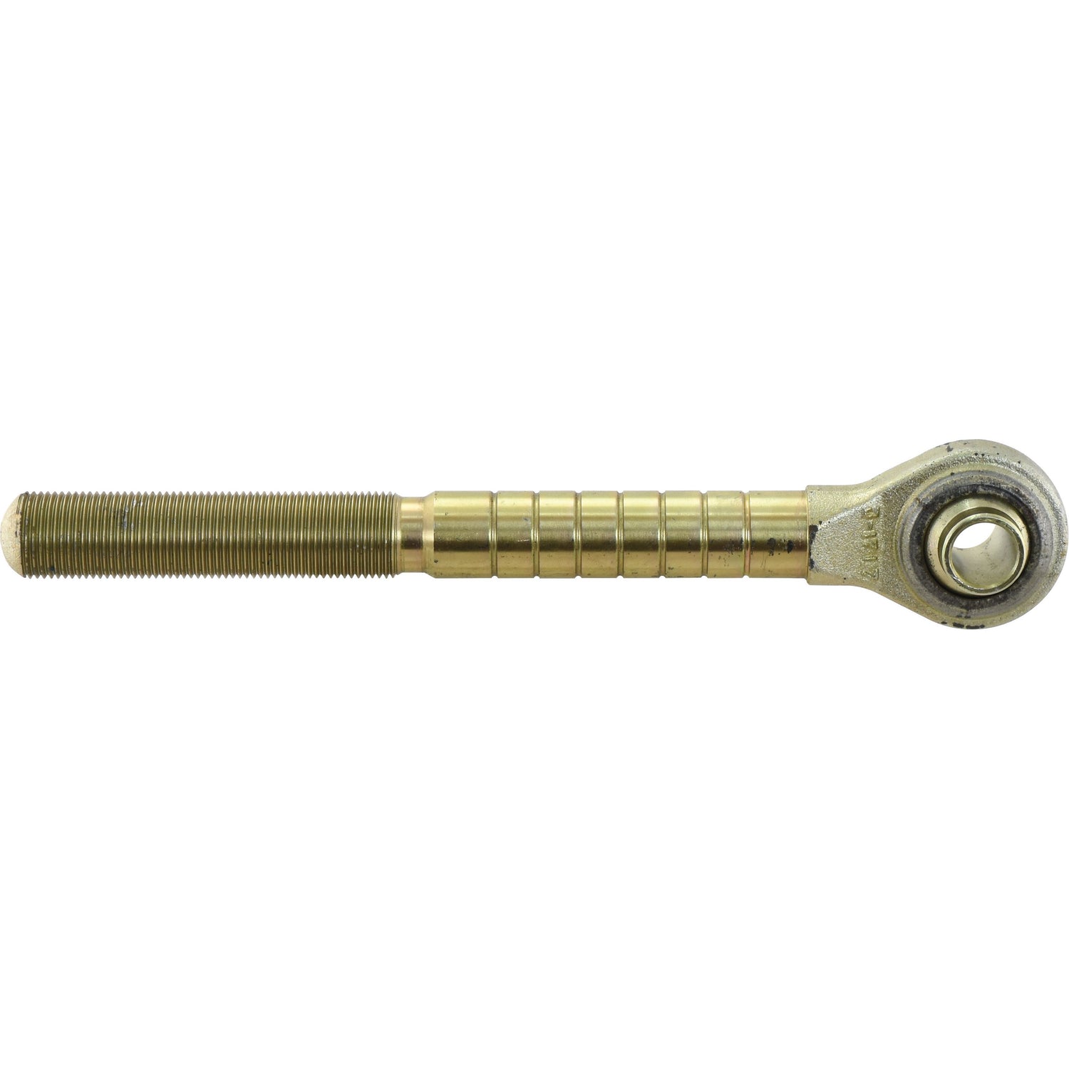 The Sparex Top Link Ball End - 1 1/16'' UNF - Cat.1 (Part No. S.448) is a metallic rod end bearing featuring a threaded shaft and a spherical joint at one end, ideal for pivoting and support in various mechanical applications, particularly suitable for Massey Ferguson machinery.