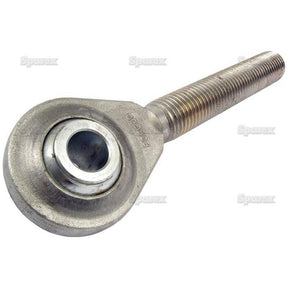 Introducing the Sparex Top Link Ball End - 1 3/8'' UNC - Cat.2, Part No. S.15555: a robust and precisely engineered metal rod end bearing featuring a threaded shaft and a spherical joint, designed for versatile applications and labeled "Forged" for durability.