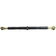 The Sparex Top Link (Cat.2/2) Ball and Ball, 1 1/16'' with a minimum length of 670mm - S.15888, is a black hydraulic cylinder featuring metallic fittings at both ends, ideal for tractors and suitable for machinery or industrial equipment.