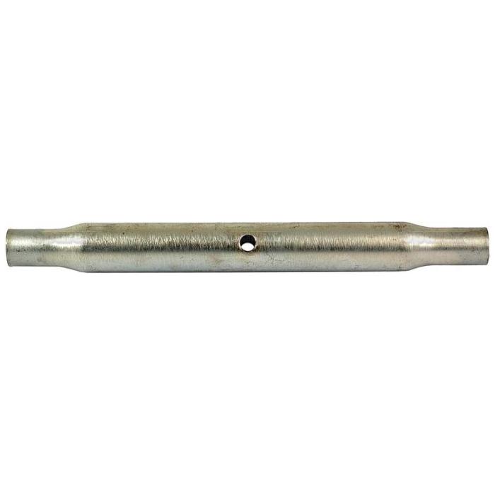 Close-up of the Sparex Top Link Centre Tube - S.330, featuring a small hole in the center and tapered ends, perfect for various applications. For detailed product specifications, please refer to the manufacturer information.