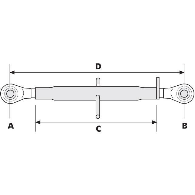 Top Link Heavy Duty (Cat.1/1) Ball and Ball,  1 1/4'', Min. Length: 622mm.
 - S.11878 - Farming Parts