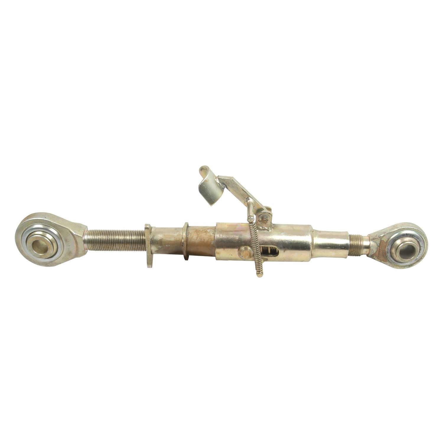 A Top Link Heavy Duty (Cat.2/3) Ball and Ball, M36 x 3.00 with a minimum length of 540mm, from the brand Sparex, is an ideal heavy-duty metal turnbuckle with eye bolts and a central adjustable sleeve for tensioning, perfect for use as a tractor implement.