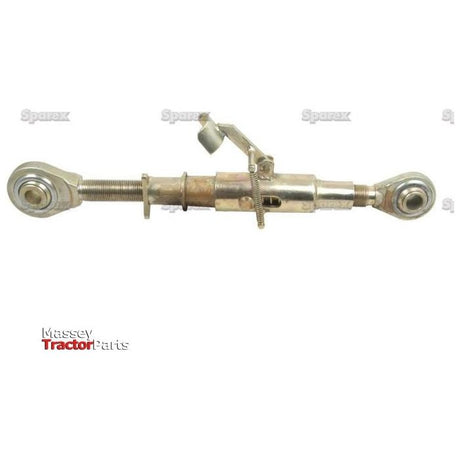 Introducing the Top Link Heavy Duty (Cat.2/3) Ball and Ball, M36 x 3.00 with a minimum length of 540mm (S.20720), featuring adjustable threaded ends and a central adjustment mechanism—ideal for any tractor implement. The logo reads "Sparex," ensuring high quality and reliability.