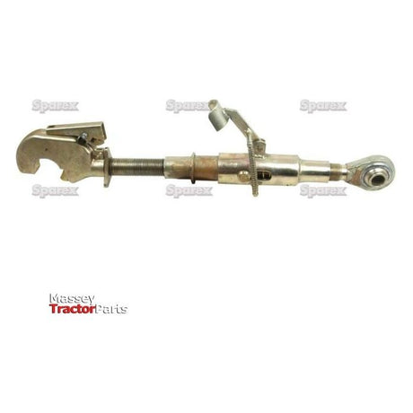 A heavy-duty mechanical part, the Top Link Heavy Duty (Cat.2/3) Ball and Q.R. Hook, M36 x 3.00 with a minimum length of 540mm - S.20723 from Sparex, features a threaded rod with adjustable sections and a hook-like end.