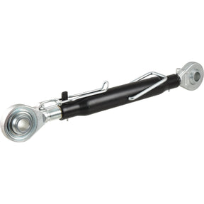 A Top Link Heavy Duty (Cat.3/3) Ball and Ball hydraulic cylinder linkage from Sparex, with a black and silver finish, M36 x 3.00 threaded ends, attachment points at both ends, and a minimum length of 610mm. - S.140544