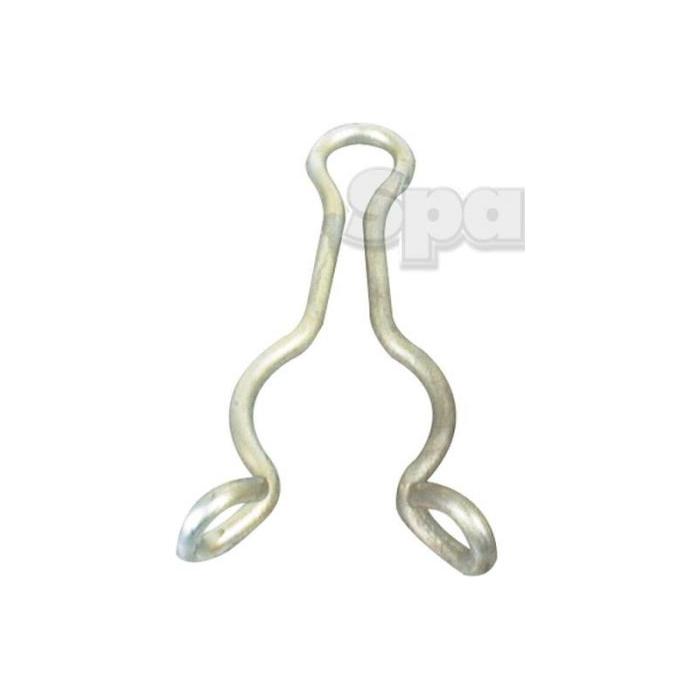 The Top Link Holder by Sparex, identified as Sparex Part No. S.14299, is a metal hook featuring a loop at both ends and an irregular wavy shape. It is often classified under Tariff Code 7303009090.
