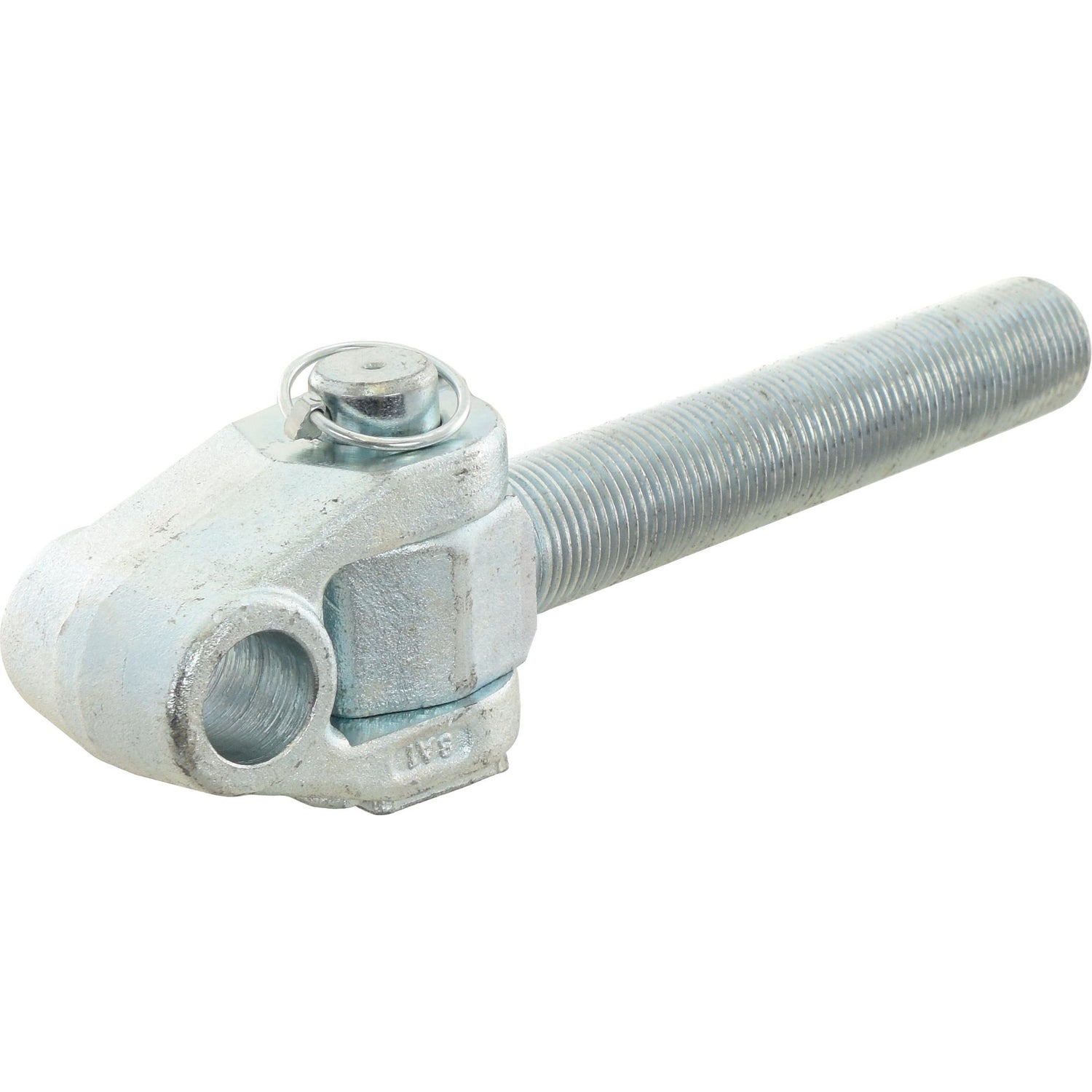 Image of a Sparex Top Link Knuckle Thread (Sparex Part No. S.13987) with a cylindrical head attached to a clamp, likely serving as a mechanical or electrical connector. Suitable for Massey Ferguson machinery, it features a 28mm hole and an M36x3 thread size with a left-hand thread length of 190mm.