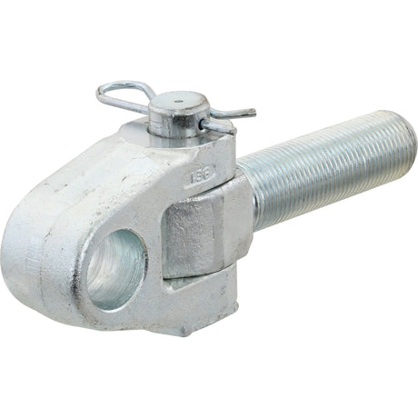 Close-up of a Sparex Top Link Knuckle Thread (Cat.3) in silver metal, featuring an M36x3 threaded rod and a cotter pin securing the assembly. Product No.: S.29339.