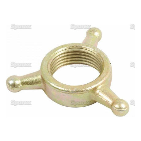 A heavy-duty Top Link Locking Collar (Cat. 3/4) - S.52391 with three extended arms and an internal M40 Metric threaded hole, displayed against a white background with the brand "Sparex" watermarked.