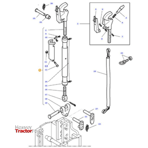 Massey Ferguson Top Link with Hook End - 3715680M94 | OEM | Massey Ferguson parts | Linkage-Massey Ferguson-Complete Assemblies,Farming Parts,Linkage,Manual Top Links,PTO & Linkage,Tractor Parts