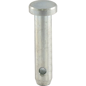 The Sparex Top Link Pin 16x54mm Cat. 0 - S.15010 features a smooth cylindrical body, a flat head, and a single hole near its tapered end, designed to enhance the reliability of bolt securing systems.