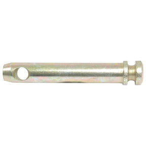 The Top link pin 19x92mm Cat. 1 from Sparex, also known as Sparex Part No.S.75, features a circular hole near one end and a threaded end on the opposite side, making it perfectly compatible with Massey Ferguson 1080 tractors. With a working length of 92mm, this pin ensures reliable performance for various applications.
