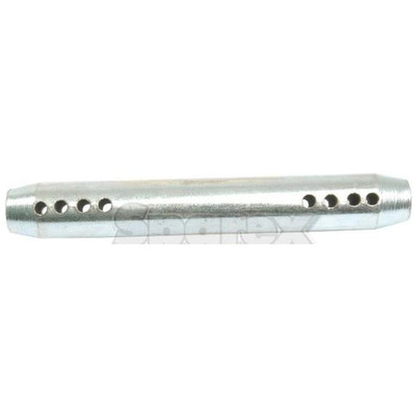 A cylindrical Top link pin - Unilink 22mm Cat. 1 by Sparex, designed with multiple small holes drilled along its surface for added versatility, featuring a Uni Link Pin.
