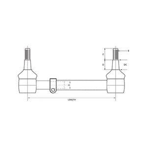 Track Rod/Drag Link Assembly, Length: 107mm
 - S.43749 - Farming Parts