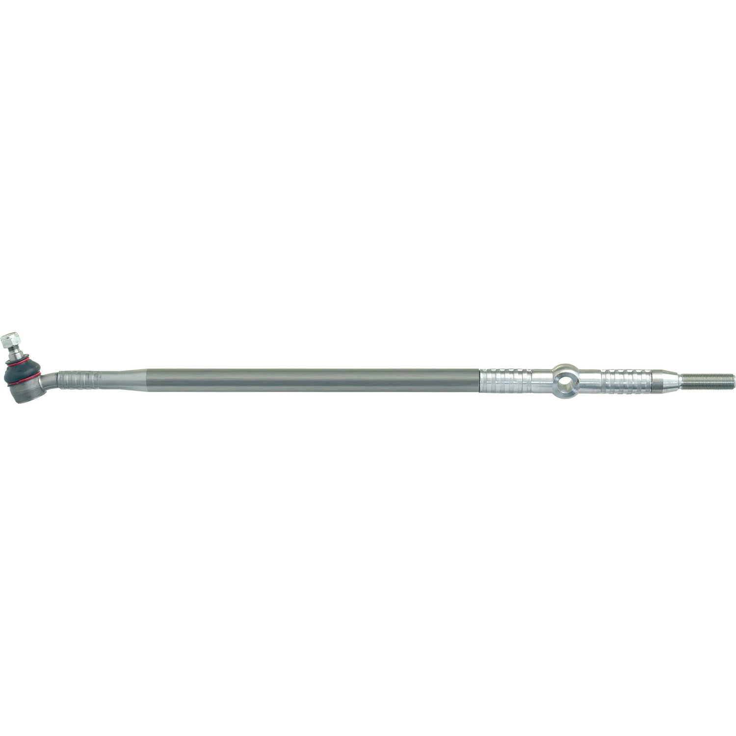 Image of the Track Rod/Drag Link Assembly (812mm - S.65054) by Sparex, featuring a long, thin metallic design with an adjustable joint at one end and a straight handle at the other end, perfect for use with Sparex equipment.