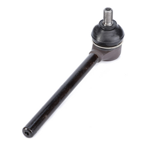 The AGCO Massey Ferguson - Track Rod End (part number 1860412M2) is a black metal ball joint rod end featuring a threaded connector on one side and a cylindrical rod extending from the other, designed for use in Massey Ferguson 200 Series applications.