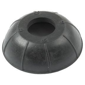 A Track Rod End Rubber Boot, S.40191 from Sparex, in black rubber with a round central hole and grooved outer surface, diameter: 16.5mm.