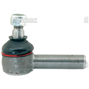 Close-up of a track rod assembly, specifically the Sparex Track Rod (S.57871), which is 106mm in length and features a threaded rod, metal housing, black rubber seal, and a metallic joint on top. The male thread has an M24 x 1.5 RH specification from Sparex.