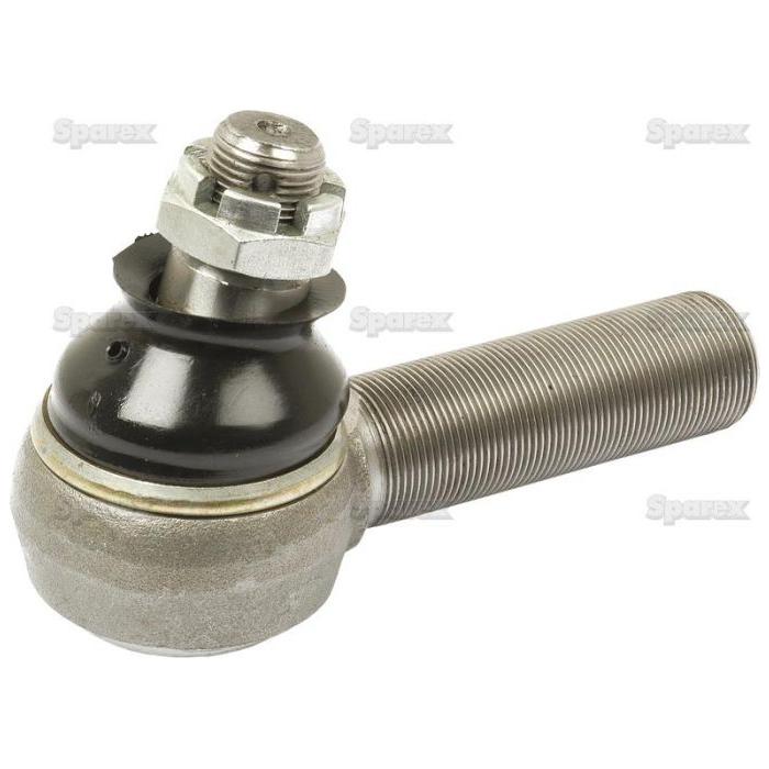 The Track Rod S.42087 by Sparex, featuring a 120mm length and a metal tie rod end with a male thread straight shaft and a spherical joint, is commonly used in automotive steering systems.