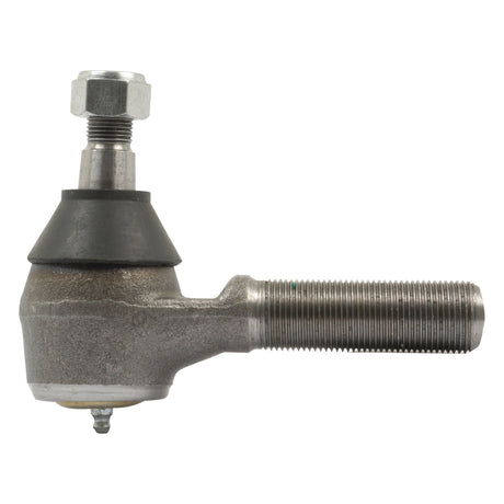 Introducing the Sparex Track Rod (S.64869), a 135mm metal automotive tie rod end featuring a threaded shaft with an M27 x 2 RH male thread - straight, and a ball joint covered by a rubber boot. The shaft is secured at the top with a hex nut, making it an ideal choice for Sparex applications.