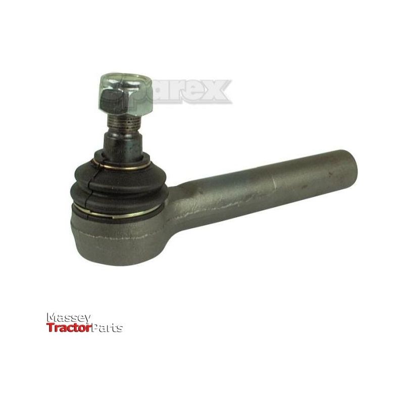 Close-up of a metallic tractor part, specifically the Track Rod (Length: 173mm - S.70605) from Sparex, displayed against a white background with the "Massey Tractor Parts" logo in the corner.