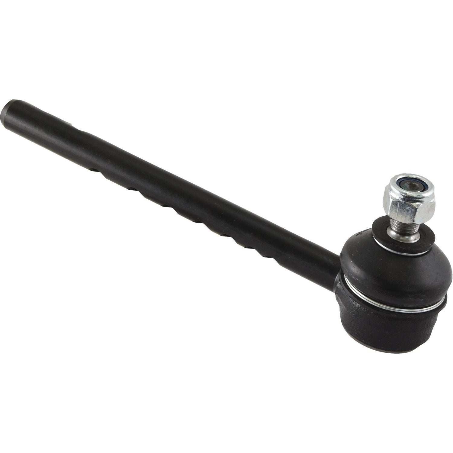 The Sparex Track Rod, model S.40164, is a black automotive component used in steering mechanisms that features a ball joint on one end and a threaded stud on the other, with precise taper length specifications. It has a length of 200mm.