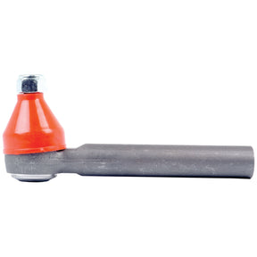 The Sparex Track Rod, 237mm long (S.21189), featuring an orange dust boot and a threaded stud with a nut on top, is used in the steering systems of vehicles.