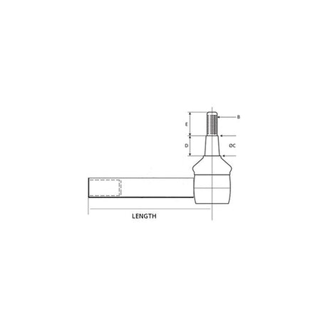 Track Rod, Length: 243mm
 - S.7807 - Massey Tractor Parts