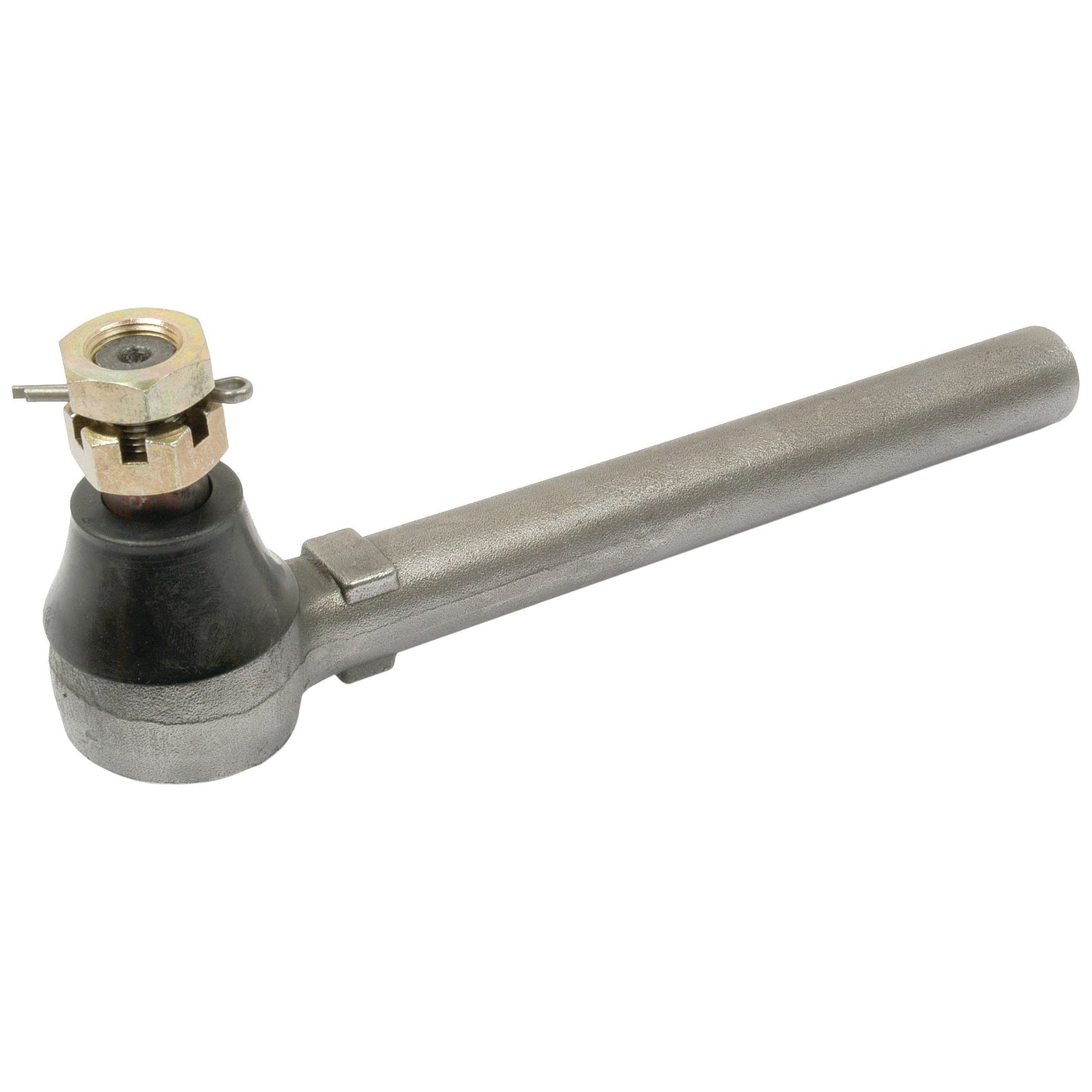 Image of a Sparex Track Rod (S.41713), 252mm in length, used in automotive steering systems, featuring an M18 x 1.5 threaded stud and castle nut for secure attachment, compatible with Sparex components.