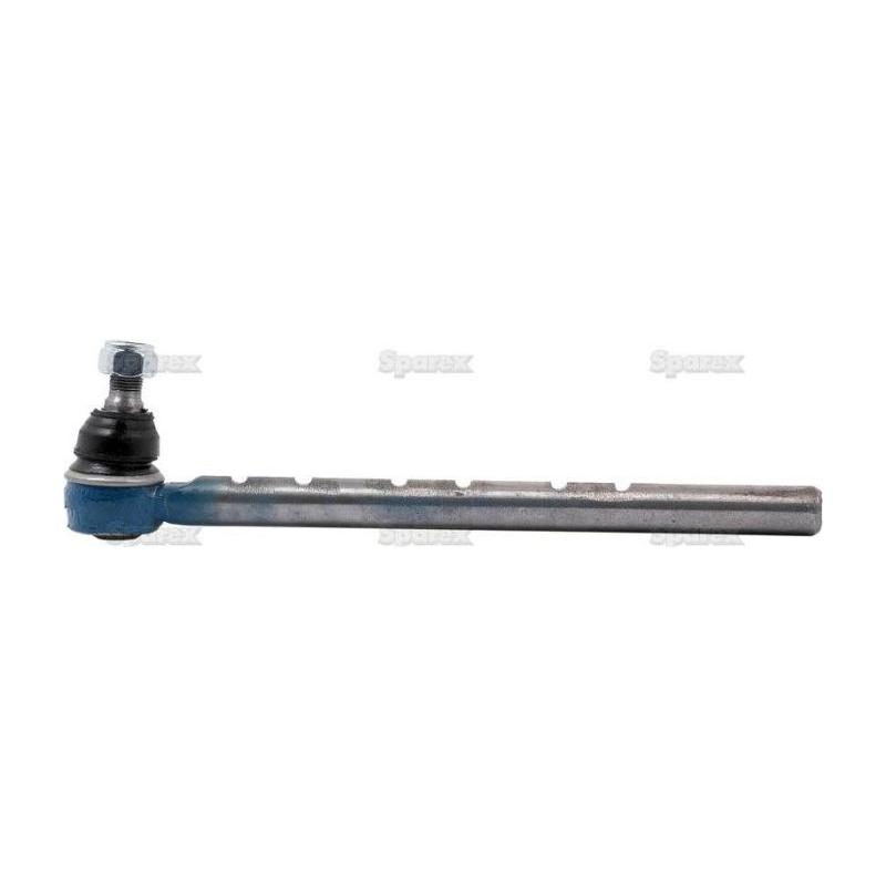 The Track Rod (Length: 340mm - S.71276) from Sparex features a cylindrical rod with a spherical joint and bolt at one end, designed with a taper for precision fit and no thread - straight configuration.
