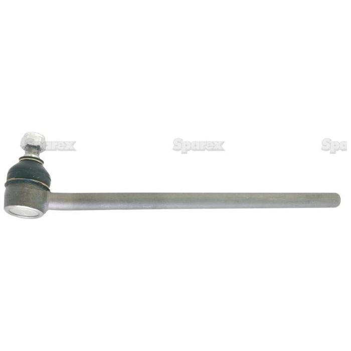 Here is an image of the Sparex Track Rod (model S.40170) with a length of 369mm, featuring a cylindrical shaft and a rubberized joint at one end. It comes equipped with an M16 x 1.5 bolt for secure fastening at the joint end, ensuring stable attachment.