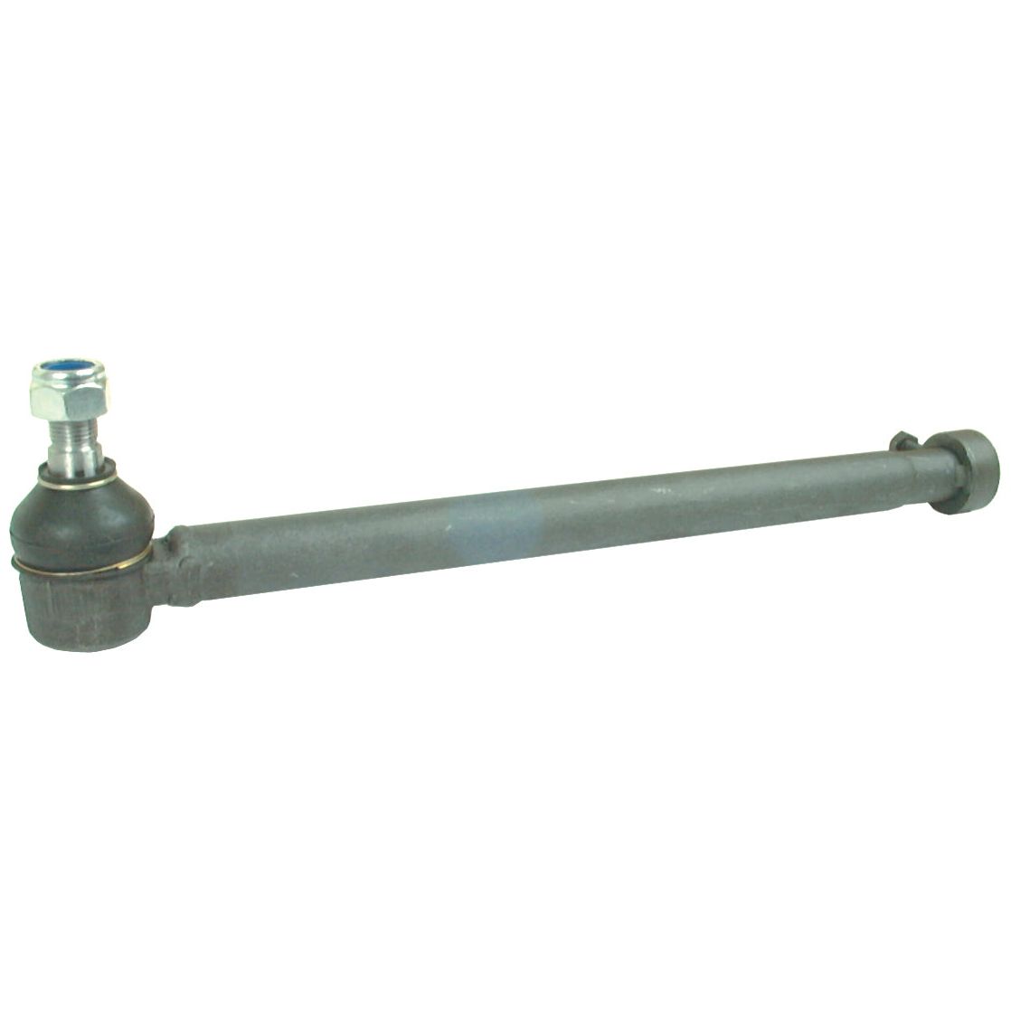 The Track Rod from Sparex, model S.40178, is a 390mm metal steering tie rod featuring a ball joint on one end and a threaded stud on the other, with a female thread design. Ideal for automotive steering systems. Tariff Code 8708949900.