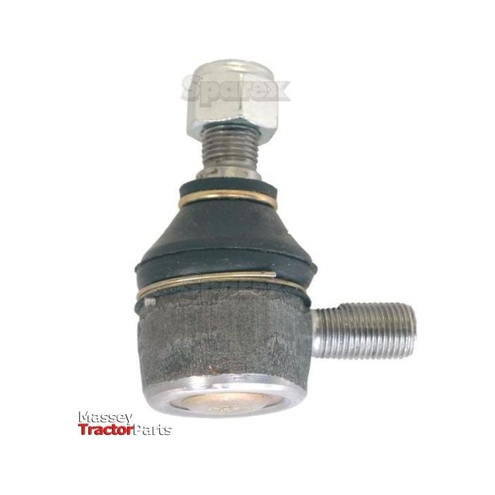 Product Description: The Sparex Track Rod (S.40137) is a 41mm metal automotive or machinery part that features 1/2" UNF threads on each end and black rubber in the center. The words "Massey Tractor Parts" are visible on the lower left corner.