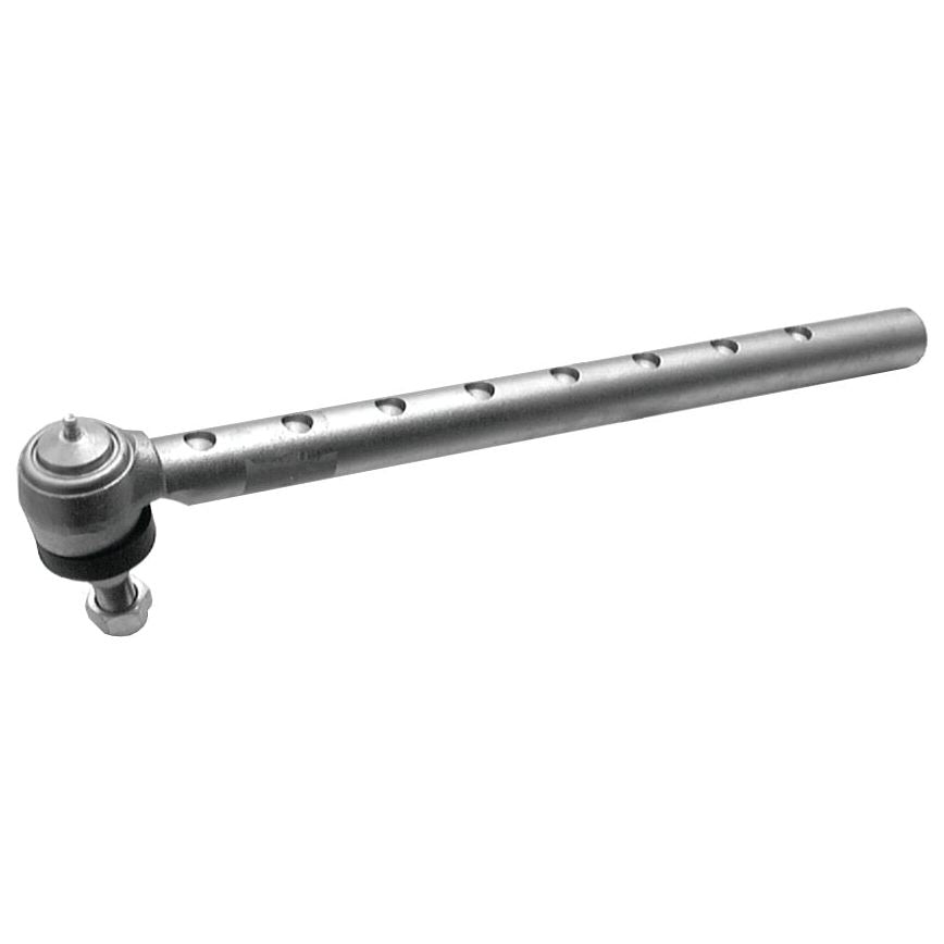 The Sparex Track Rod, S.66356, is a 495mm silver automotive suspension part featuring multiple holes along its shaft and a joint at one end, designed with a precise taper for optimal fit.