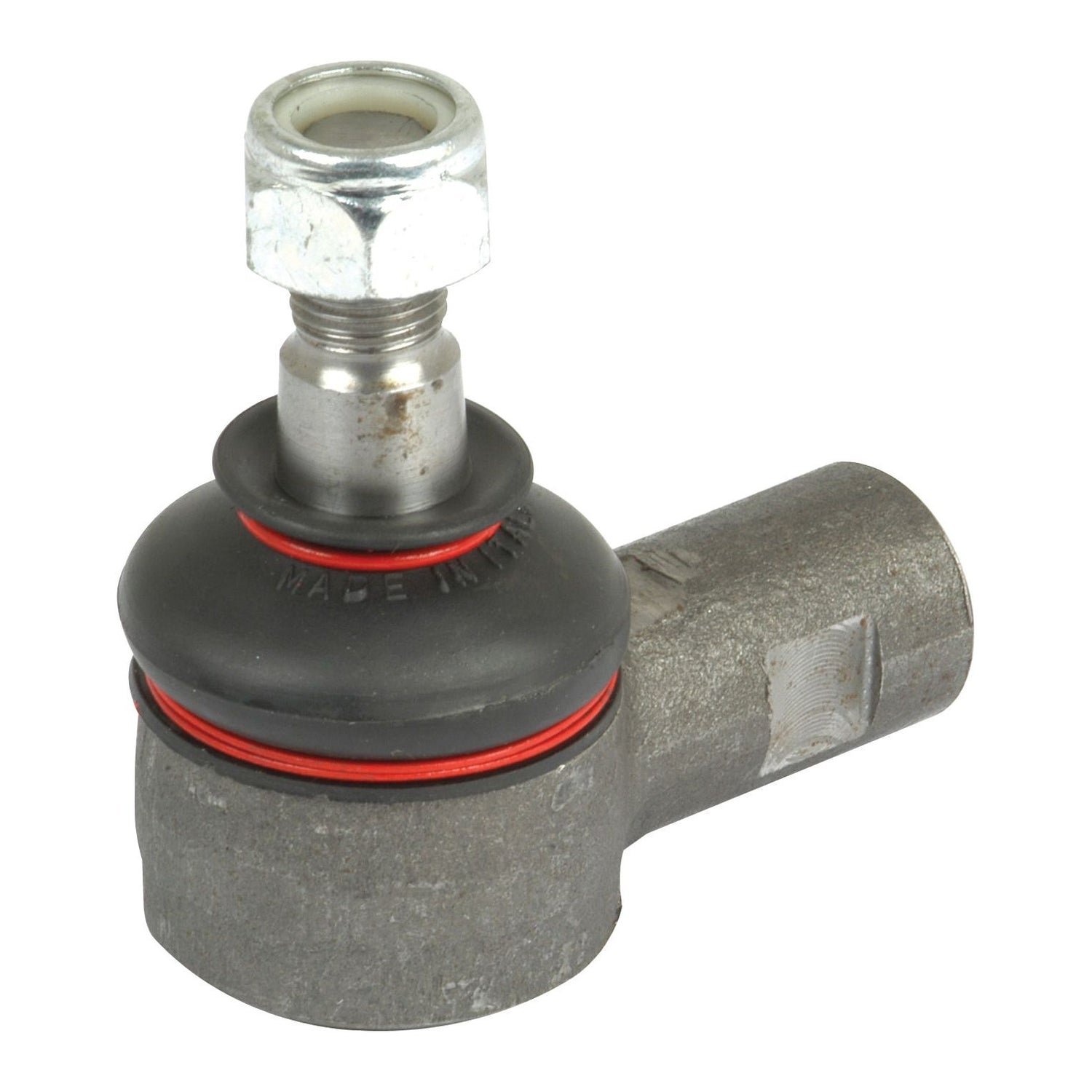 A Sparex Track Rod, model S.20353, measuring 70mm in length, comes with a ball joint, red and black rubber seals, a threaded bolt at the top, and an M20 x 1.5 RH Female thread - straight.