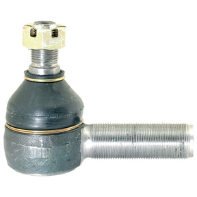 Close-up image of a Sparex Track Rod, 85mm in length, with M18 x 1.5 RH male thread straight, showcasing its threads and ball joint.