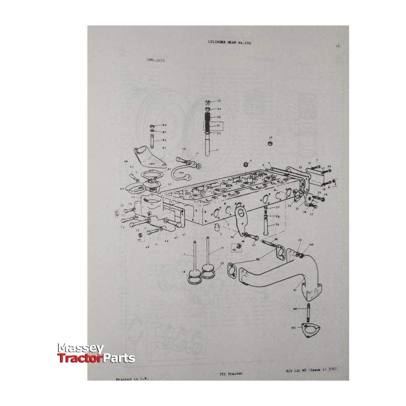 Massey Ferguson 765 Tractor Parts Book - 819121M3 | OEM | Massey Ferguson parts | Manuals-Massey Ferguson-Farming Parts,Repair & Reference Manuals,Tractor Parts,Workshop & Merchandising,Workshop Equipment