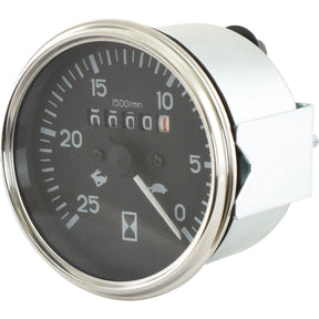 The Sparex Tachometer (KPH) | Sparex Part No. S.41089 features a black and white gauge displaying a scale from 0 to 30, an odometer, a turtle and hare icon, and an hourglass symbol.